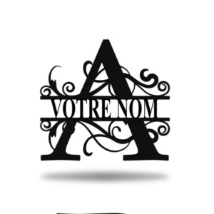 Personalized metal letter art