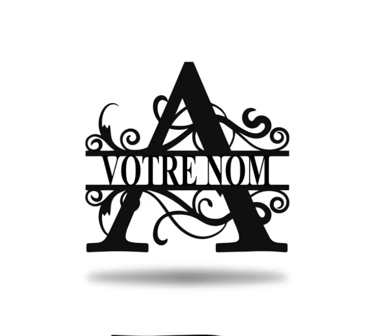 Personalized metal letter art