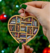 Book Lovers Heart Ornament(2D Flat)