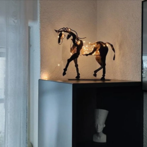 Handmade Adonis Metal Horse Sculpture