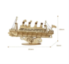 Robotime New 4 Kinds DIY Vintage Sailing Ship 3D Wooden Puzzle Game Assembly Boat Toy Gift for Children Teens Adult TG