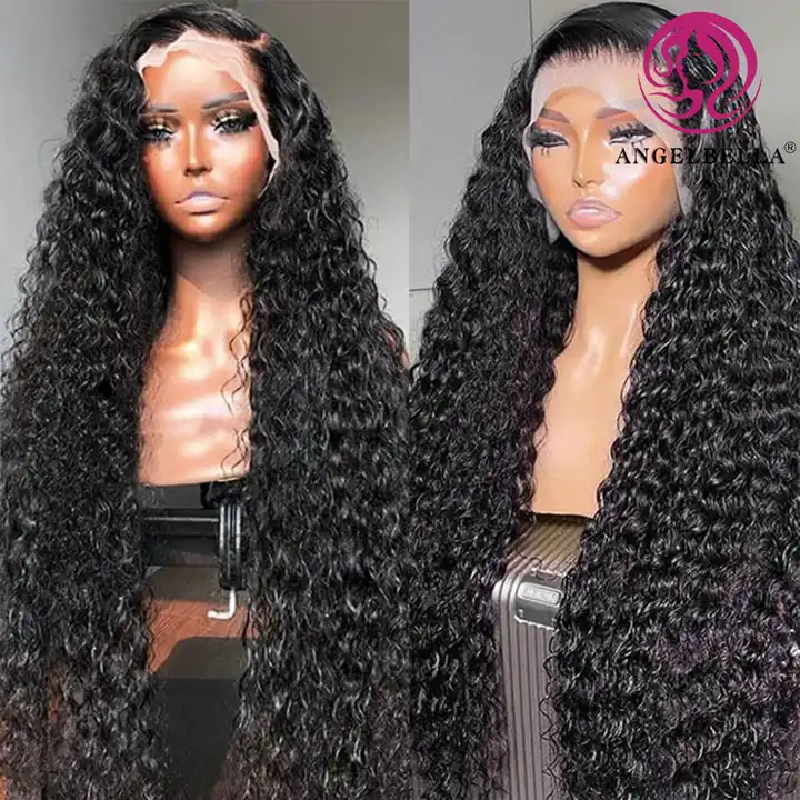 Deep Wave 13x4 HD Transparent Lace Frontal Wigs