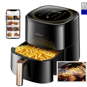 Ultenic K10 Smart Air Fryer Oil-free Electric Oven Non-stick Pan 5L 11 Presets LED Touch Screen – Black