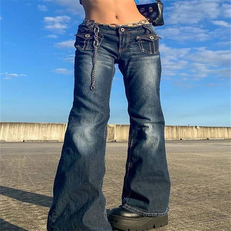 Vintage Faded Pocket Cargo Jeans