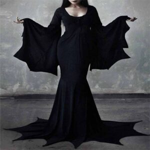 Women’s Halloween Witch Cropped Maxi Dress