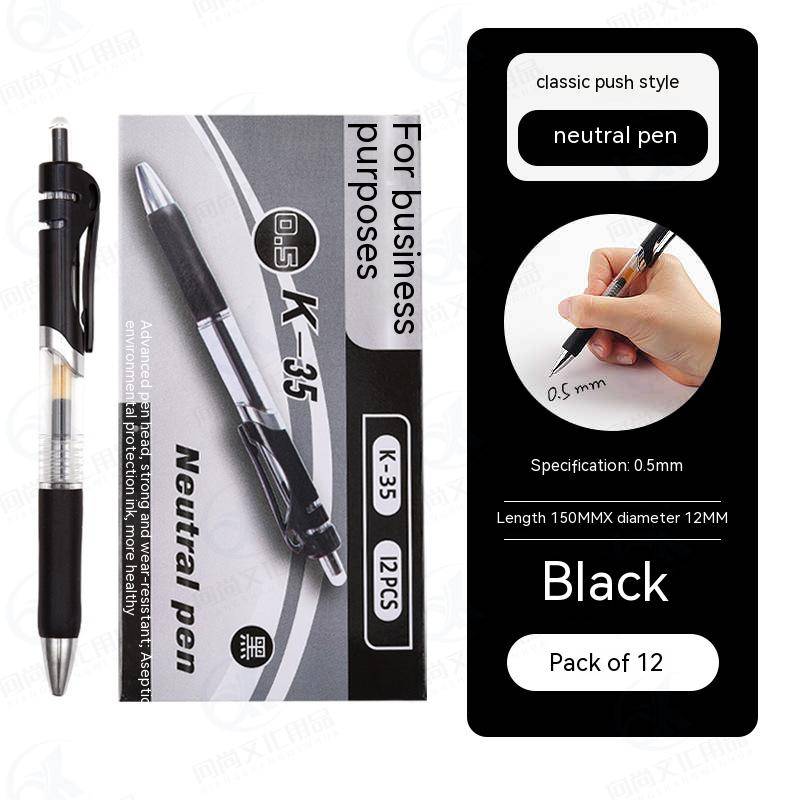 Push Action Neutral Pen 0.5mm Refill Ballpoint Pen