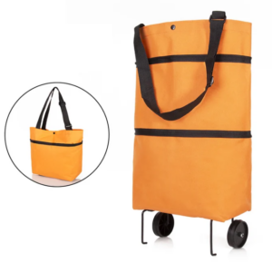 – 2-in-1 Shopping Bag Folding Green Bag