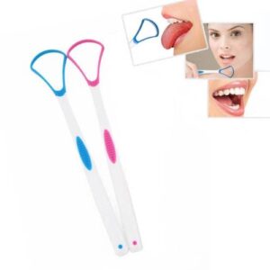 10 PCS Tongue Coating Cleaning Scraper To Remove Bad Breath Tongue Brush Random Color Delivery