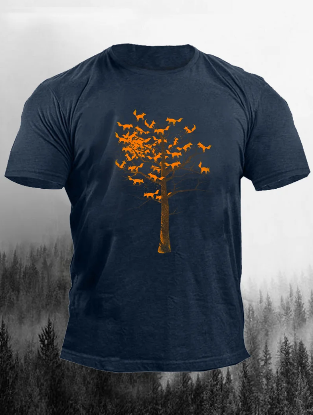 Fox Tree Print Men's T-Shirt