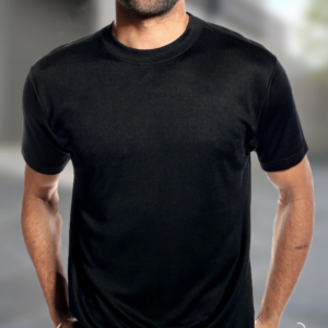 Solid Black T-Shirt for a Sleek and Timeless Look