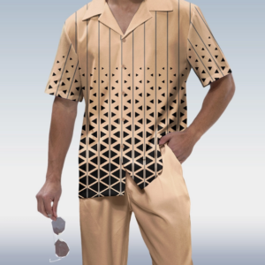 Cafe Cross Short Sleeve Shirt Walking Suit