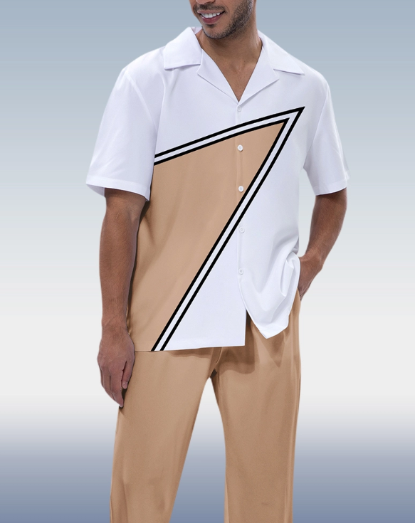 Leisure Suits 004: Stylish Two-Piece Attire for Men