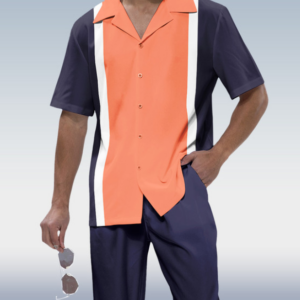 Navy-Coral Walking Suit for Men from Suitmens Men’s