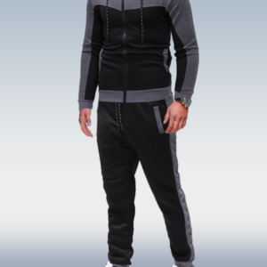 Men’s Dark Grey Hoodie Casual Two Piece