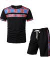 Men’s Printed Colorblock T-Shirt and Shorts