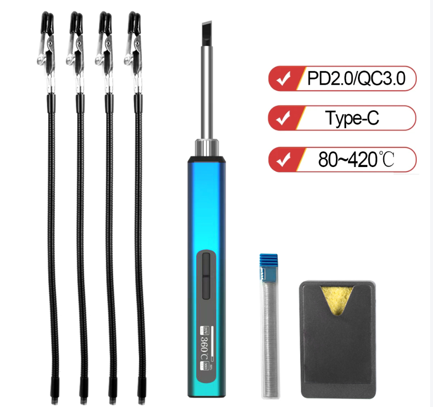 RGS65 65W Smart Electric Soldering Iron 80-420℃ PID High Precise Temperature ControlType-C Electric Solder Weld Tool