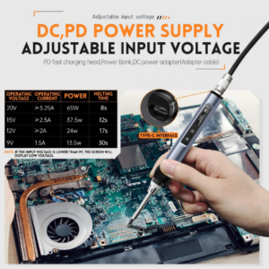 FNIRSI PD65W Internal Heating Electric Soldering Iron Digital Display Constant Temperature Maintenance Welding Intelligent Electric Soldering Iron Por