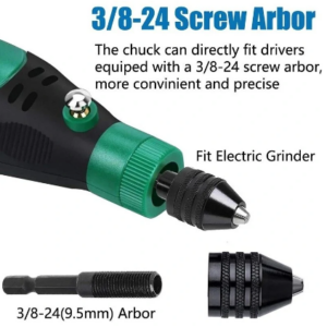 1PCS 0.3-3.6mm Drill Chuck Keyless Screwdriver Impact Driver Adaptor Electric Motor Clamp Mini Chuck Fixture Hex Shank Drill Bit Adapter