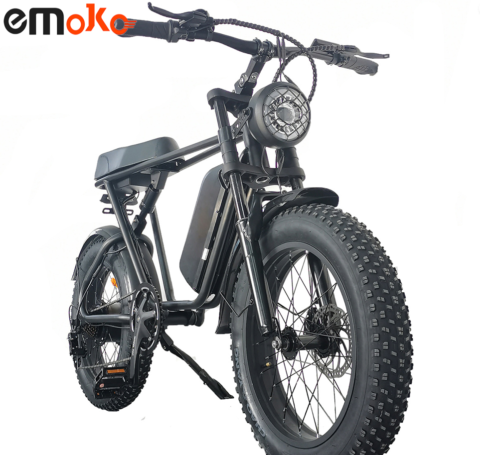 Emoko 1000W 20 inch 4 Fat Tire MAX fast speed 55km/h Electric Bike 48V 15Ah/17.5/20ah Removable Battery Snow Beach Mountain E-Bike for Adults