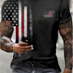 Men’S Flag Print Casual T-Shirt
