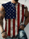 Men’s Vintage Flag Element Crew Neck Tank Top
