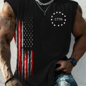 Men’s Casual Printed Tank Top Top