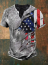 Men’s Vintage Flag Print T-Shirt For Men