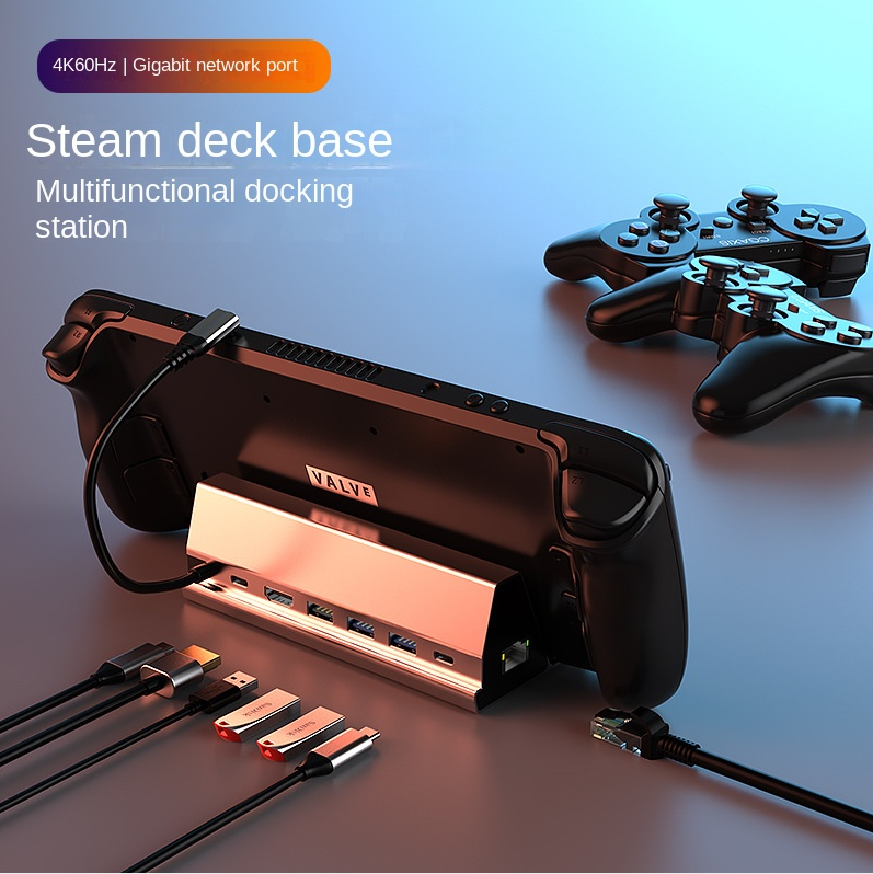 Multifunctional docking station for Steam deck dock HDMI HD 4K60HZ 7-in-1 gaming docking station