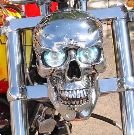 Skull Headlight At The Real HeadLight