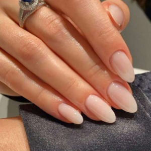 24pcs Long Almond Solid Fake Nail & 1sheet Tape & 1pc Nail File