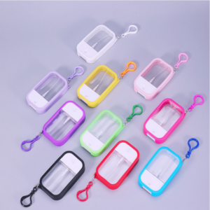 50ML Silicone Drop-proof Protective Case Mini Square Alcohol Perfume Travel Portable Spray Bottle