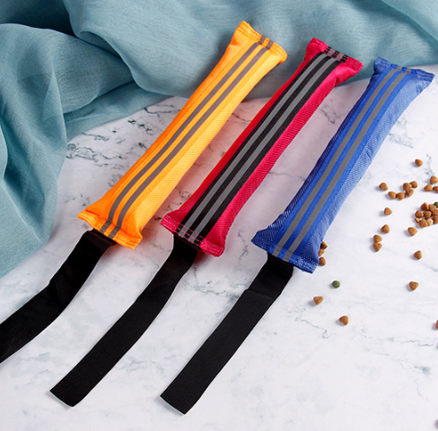 Pet Teething Training Interactive Nibbling Dog Plush Toy Reflective Training Stick