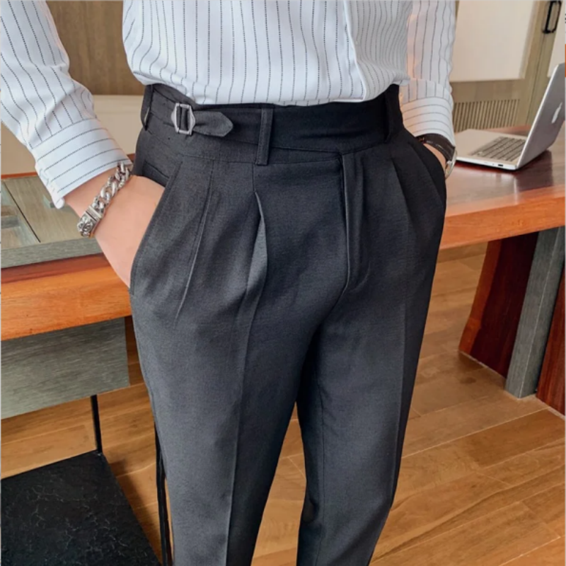 Men Office Social Business Suit Slim Fit Streetwear Pants