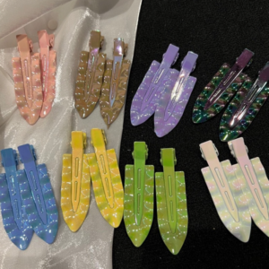 Candy Color Metal Sweet Cool Wave Duckbill Clip Side Broken Hair Bangs No Trace Hair Clips Hair Accessories Female Hair Cards