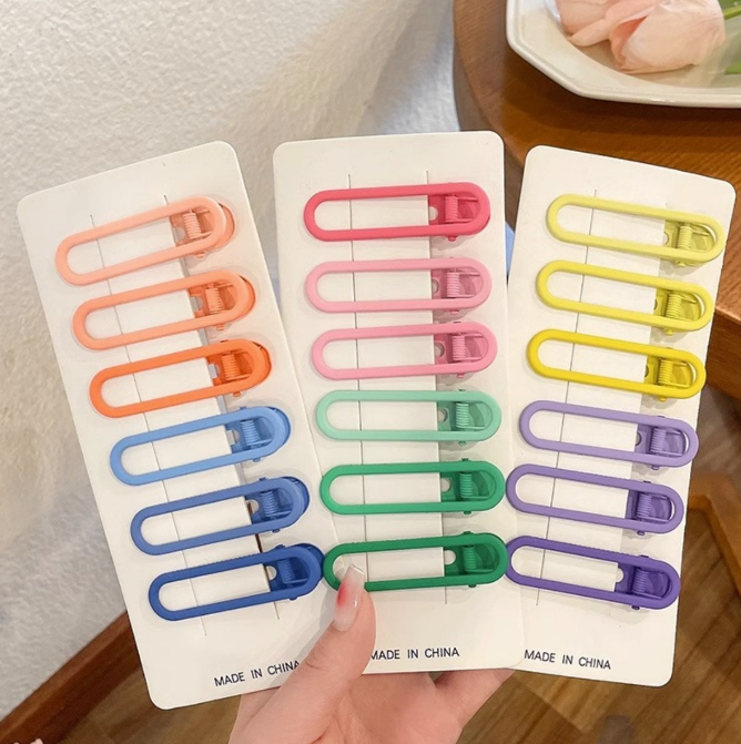 Forehead bangs clip side female headdress hair card hair grip hair accessories duckbill clip side clip no trace head clip