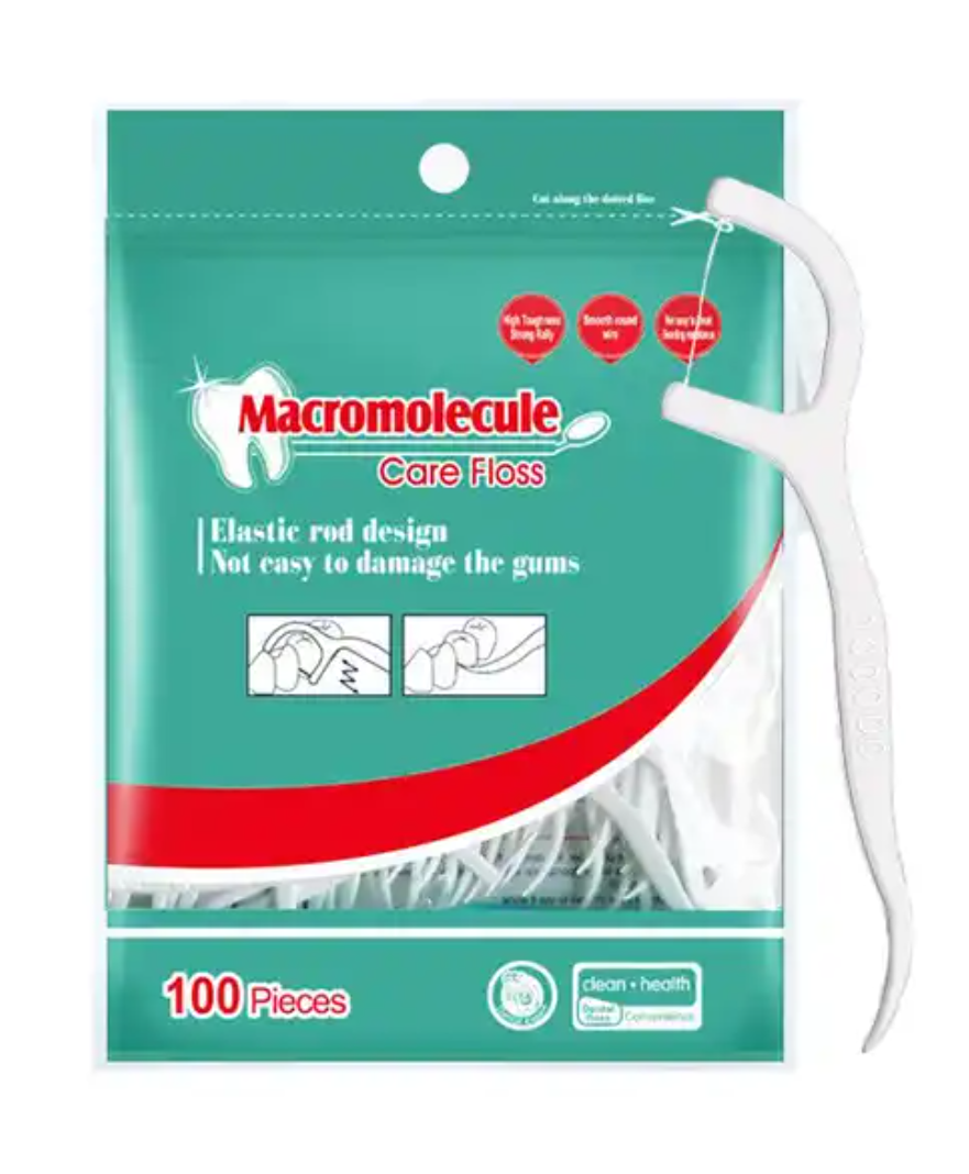 100 pcs Bag High quality Pick Floss For Adults Dental Floss