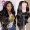 Hd Full 360 Lace Frontal Wig Raw Brazilian Virgin Body Wave Natural Color Human Hair Transparent Lace Front Wigs