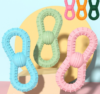 Number 8 Shape Dog Teething Sticks TPR Pet Chewing Toy Balls