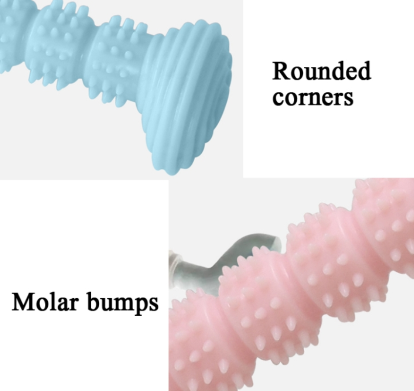 Pet TPR Teething Toys Chewing Gnawing Dog Toothbrush Toys Teeth Cleaning Grinding Teeth Teasing Dog Stick