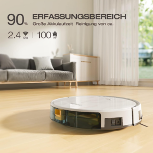 Tesvor Robot Vacuum Cleaner with Mop Function, M2 Vacuum Cleaner Robot, 6000 Pa Strong Suction Power Robot Vacuum Cleaner, Self-Charging, WiFi, 5200 m