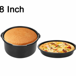 Cake Basket with Carrying Handle + Pizza Pan Air Fryer Accessory Set Bakeware