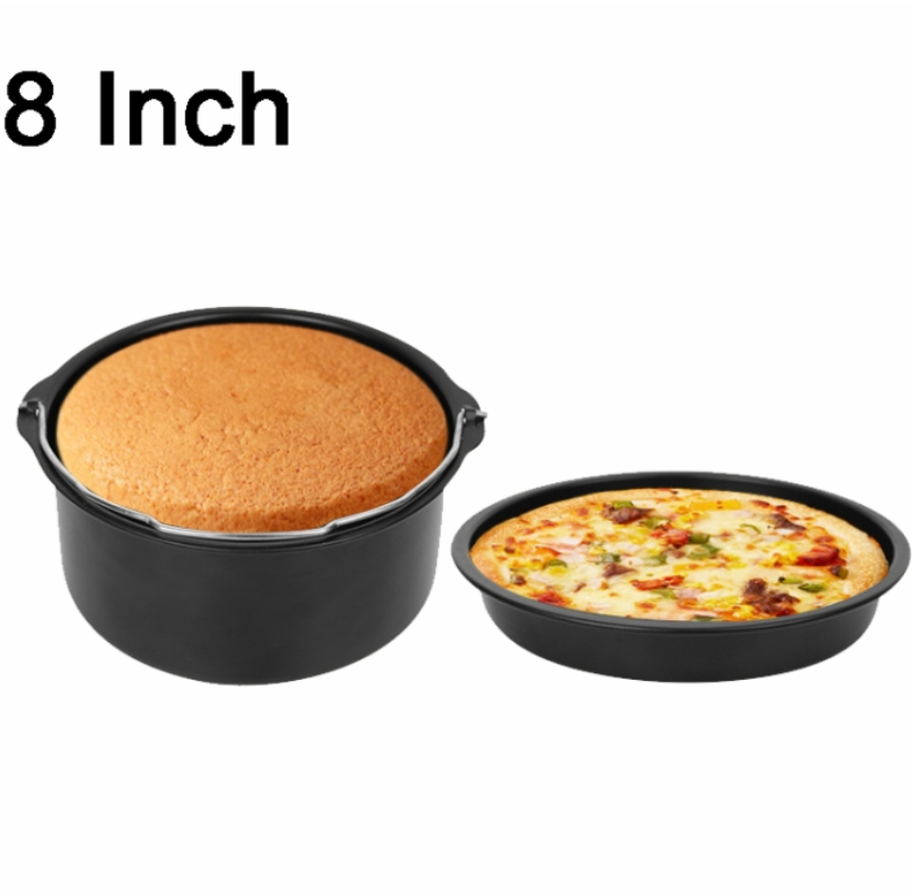 Cake Basket with Carrying Handle + Pizza Pan Air Fryer Accessory Set Bakeware