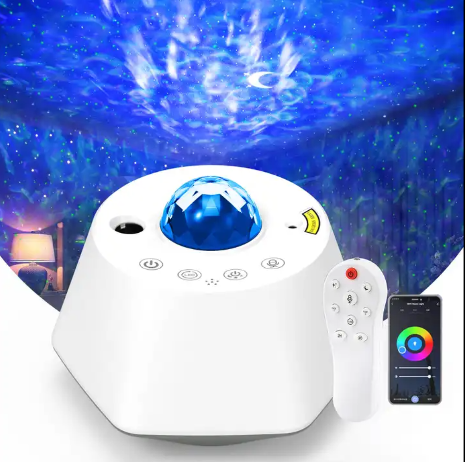 small wifi projector nebula,moon led lighting projector with app control US plug