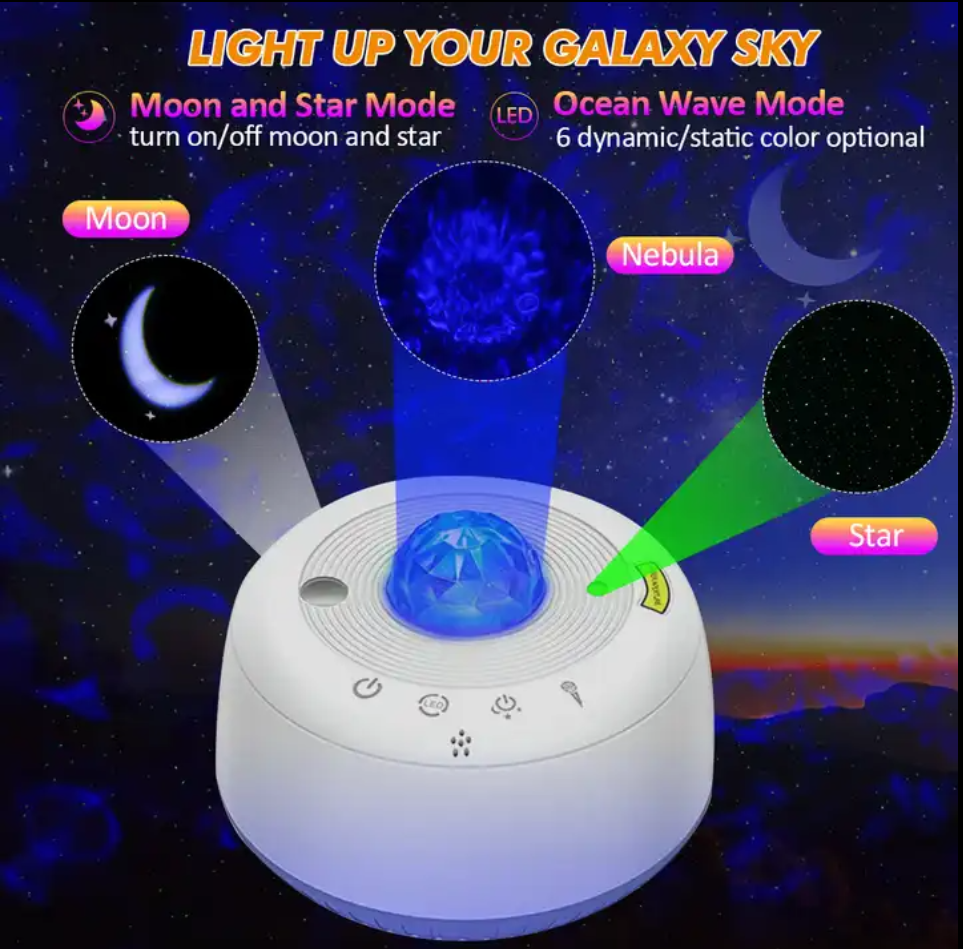 small wifi projector nebula,moon led lighting projector with app control