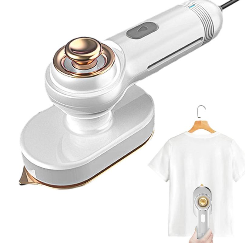 30W Mini Compact Rotary Folding Iron Anti-Iron Heat Insulation Handheld Hanging Iron European Standard (White)