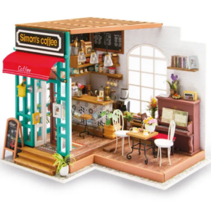DIY Doll House with Furniture Green Miniature Dollhouse