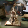 Robotime ROKR 3D Wooden Puzzle Magic Cello Mechanical Music Box Moveable Stem Funny Creative Toys for Child Girls AMK63