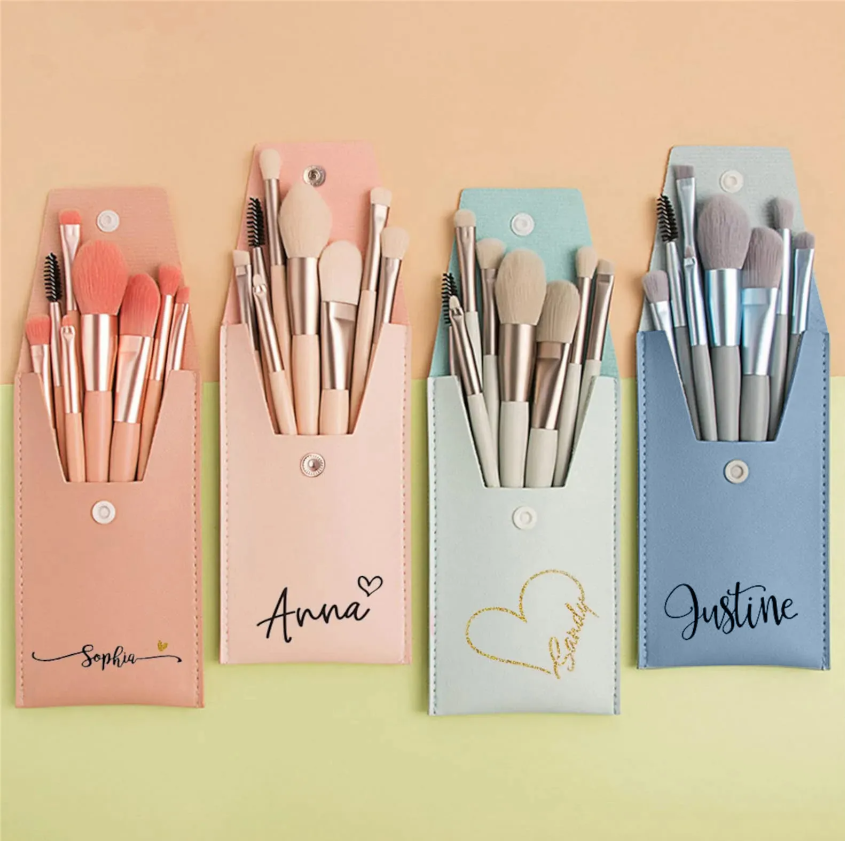 Personalized Wedding Makeup Brushes for Unique & Love