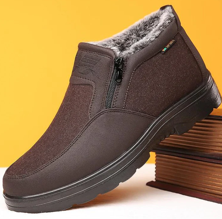 Men's Orthopedic Warm Snow Boots Waterproof Winter Fleece Shoes