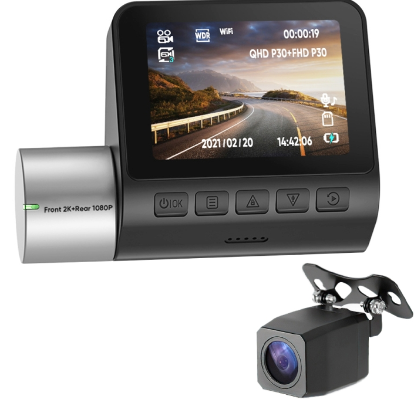 V50 2.0-inch ISP Display Dual Lens 2K Car Recorder